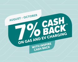 Inspire 7% Cash Back on Gas and EV