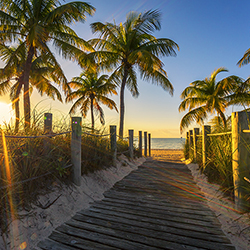 Summertime- Passage to the beach at sunrise on Key West.